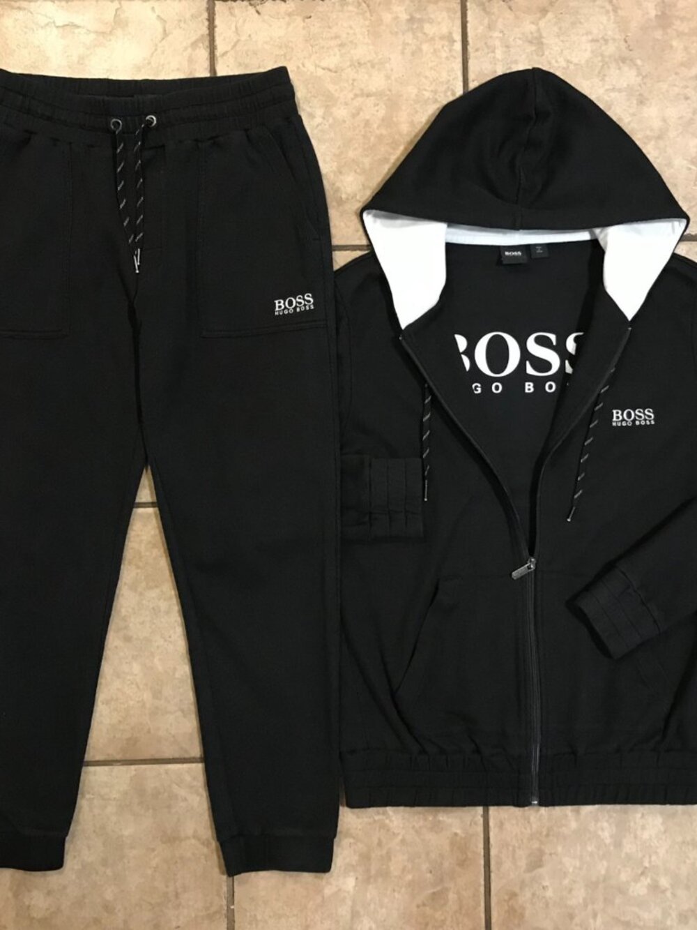 Men's Hugo Boss Contemp Tracksuit-Hoodie Jacket & Jogger Pants Set-Size S